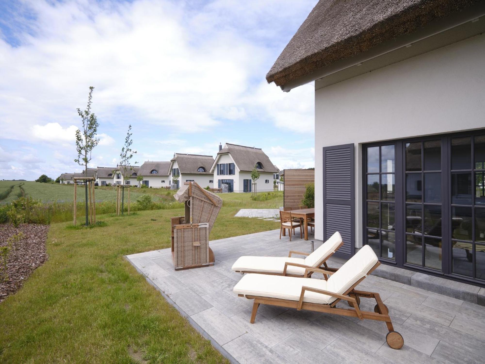 Reetland Am Meer - Luxusplus Reetdachvilla Mit 4 Schlafzimmern, Aussensauna, Loungebereich Und Kamin G07 Dranske Exteriör bild